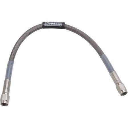 RUSSELL-EDEL 9 in. Straight -3AN Universal Brake Line Assembly, Blue R62-656012